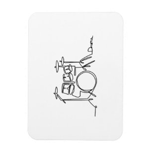 Imán Tambores de una línea de diseño de música de tambo