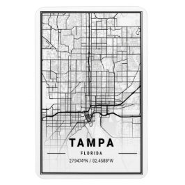 Imán Tampa Florida Estados Unidos Poster de mapas de ci
