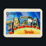 Imán Tampa Florida FL Old Vintage Travel Souvenir<br><div class="desc">Tampa,  Florida FL Una imagen de postal nostálgica,  vintage de recuerdo de viaje,  un auténtico diseño retro. ¡Saludos de la Compañía Touring Virtual de los Viajeros Americanos!</div>
