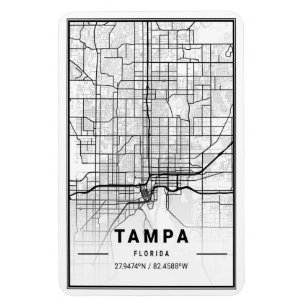 Imán Tampa Florida USA Travel City Map Poster