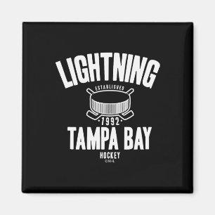 Imán Tampa Y Lightning Disco de Hockey Azul Oficialment
