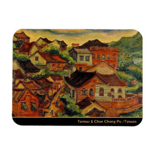 Imán Tamsui y Chen Cheng-Po/Taiwán - arte bello vintag