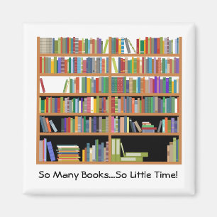 Imán Tan muchos libros (personalizable)