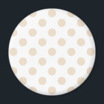 Imán Tan polka puntos<br><div class="desc">Tan polka puntos sobre fondo blanco</div>