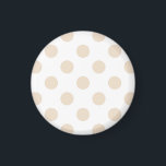 Imán Tan polka puntos<br><div class="desc">Tan polka puntos sobre fondo blanco</div>