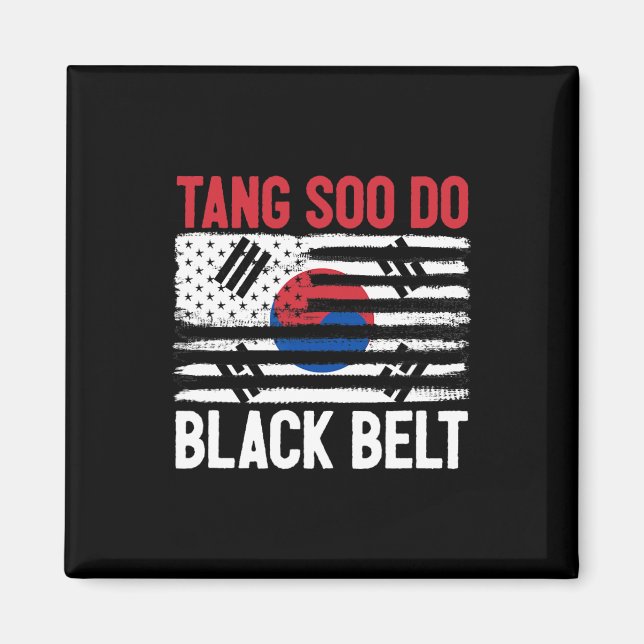 Imán Tang Soo Do Black Belt Karate Fighter (Frente)