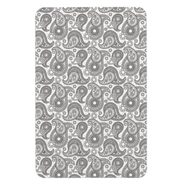 Imán Tangerine Black Paisley (Vertical)