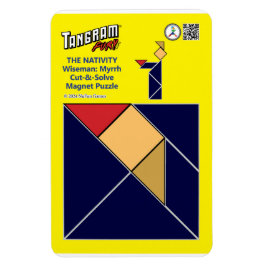 Imán Tangram Nativity Magnet - Wiseman con Myrh