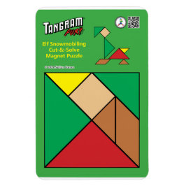 Imán Tangram Quirky Elf Magnet - Snowmobling