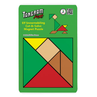 Imán Tangram Quirky Elf Magnet - Snowmobling