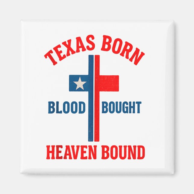 Imán Tanque Cruz Texas Nacido, Sangre Comprada, Limitad (Frente)