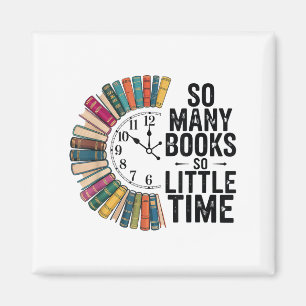 Imán Tantos libros, poco tiempo, amor retro de libros