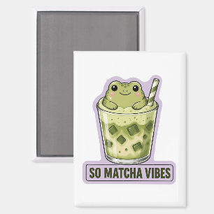 Imán Tantos Vibes de Matcha Cute Kawaii Rana Meme