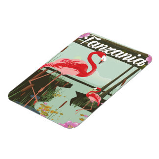 Imán Tanzania - Afiche de viaje del lago Natron - Flami