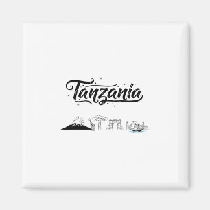 Imán Tanzania Silueta Travel Ropa de Vacaciones