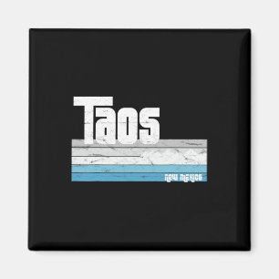 Imán Taos Nuevo México Nm Retro Vintage Esquí Senderism
