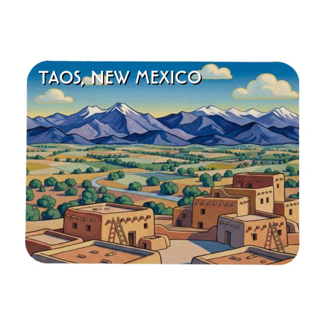 Imán Taos Nuevo México Viajes (Horizontal)
