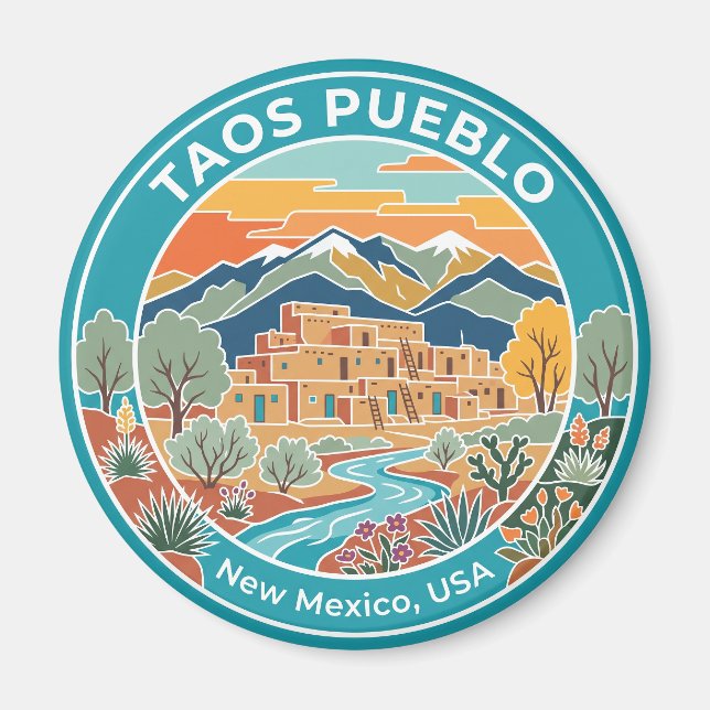 Imán Taos Pueblo EE. UU. (Frente)