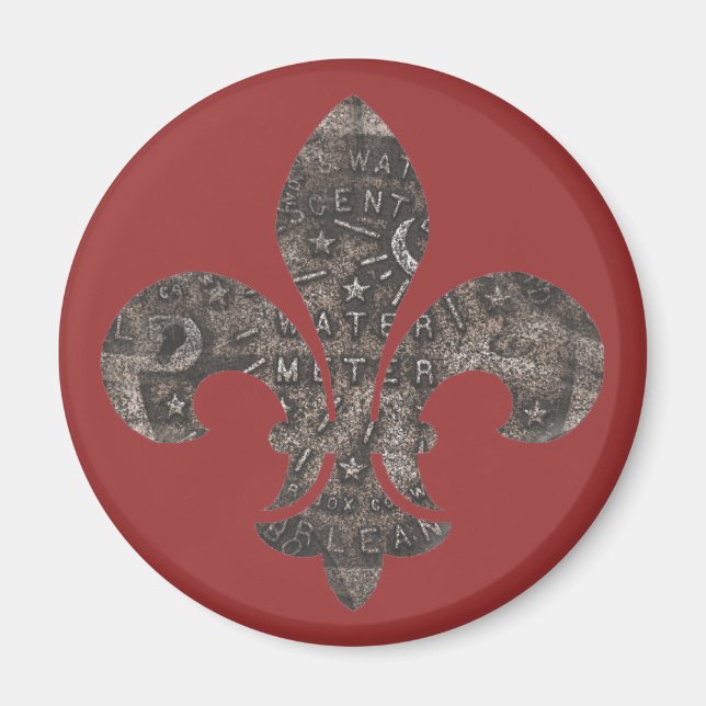 Imán Tapa del medidor de agua Fleur De Lis (Frente)