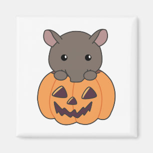Imán Tapir En Calabaza Cute Tapire Feliz Halloween