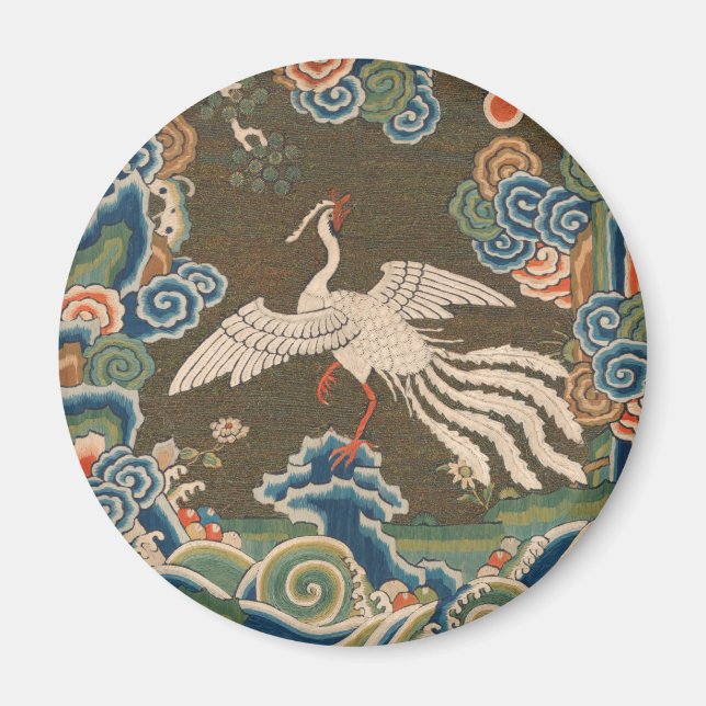 Imán Tapiz de arte de ave china antigua fénix (Frente)