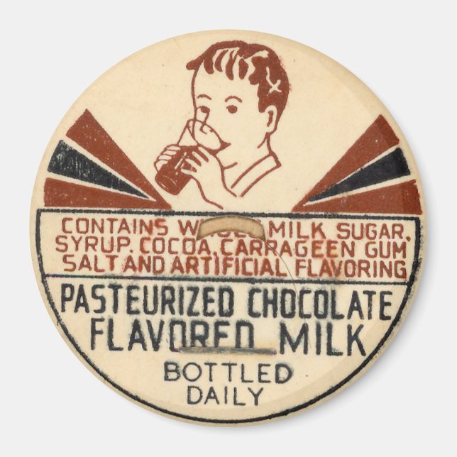 Imán Tapón de frasco de leche de cosecha (Frente)