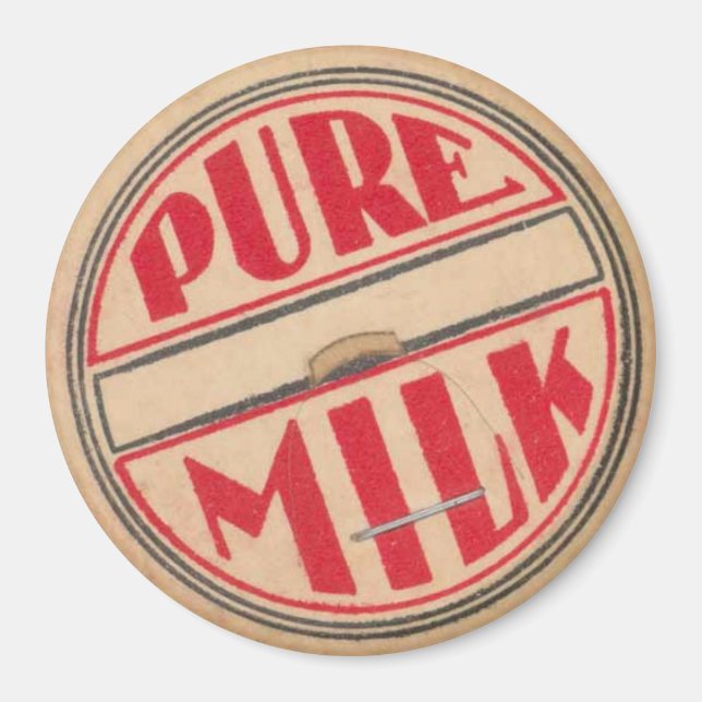 Imán Tapón de frasco de leche de cosecha (Frente)
