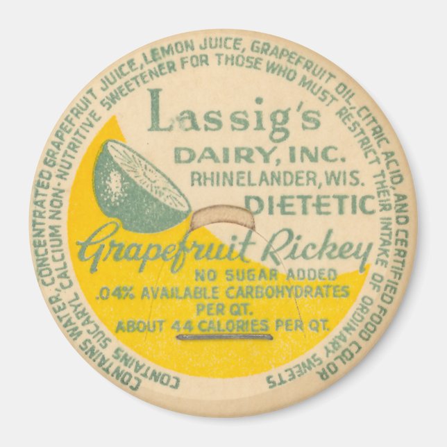 Imán Tapón de frasco de leche de cosecha (Frente)