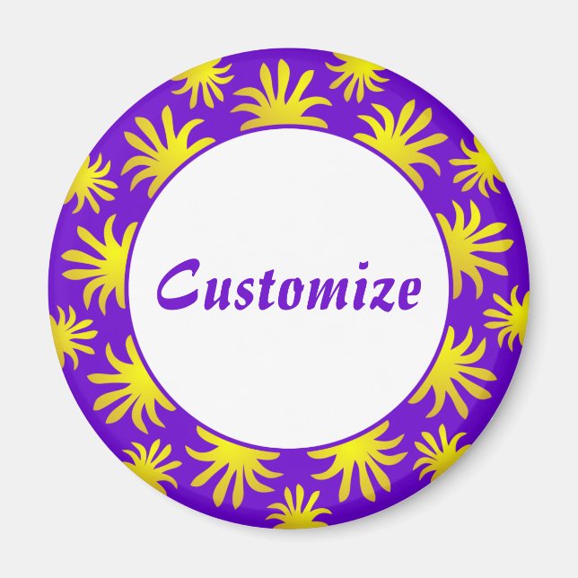 Imán Tarde de la plantilla Triffids - Púrpura y Oro (Frente)