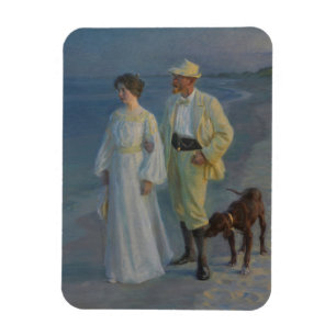 Imán Tarde de verano en la playa de Skagen