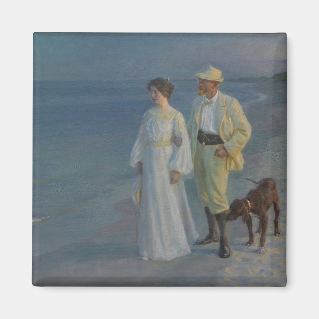Imán Tarde de verano en la playa de Skagen (Frente)