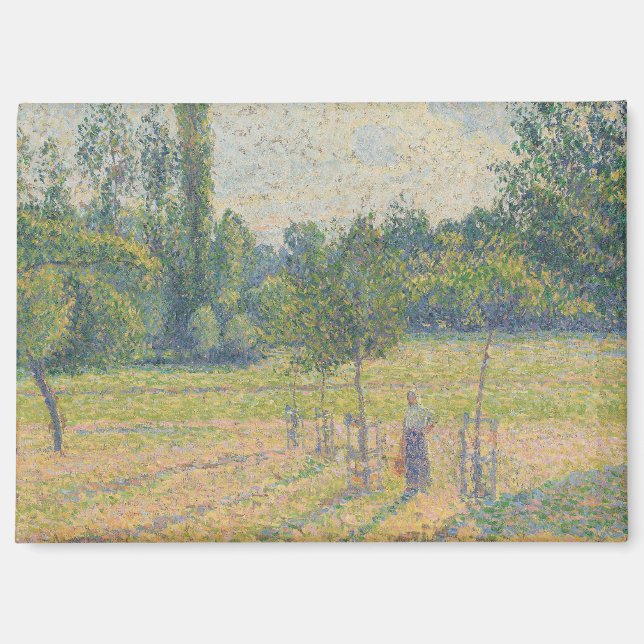 Imán "Tarde en nuestro prado" - Camille Pissarro  (Anverso)
