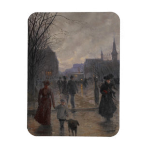 Imán Tarde lluviosa en la avenida de Hennepin, c.1902