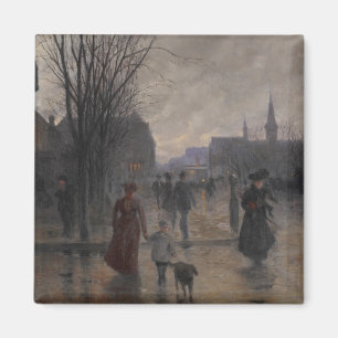 Imán Tarde lluviosa en la avenida de Hennepin, c.1902
