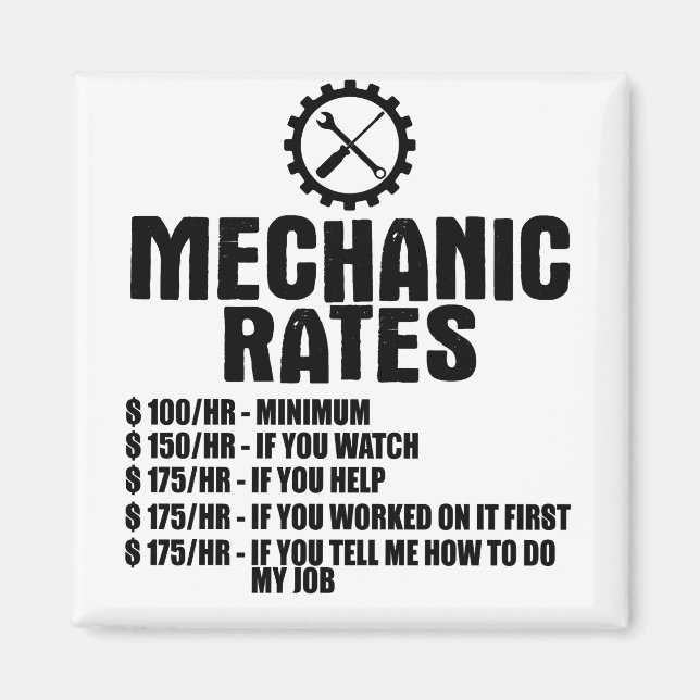 Imán Tarifas Mecánicas $100/hora -Mínimo $100/hora - Mí (Frente)