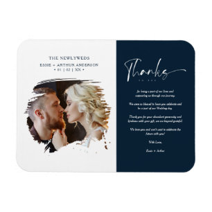 Imán Tarjeta De Agradecimiento Foto De Pincel Moderno