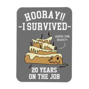 Imán Tarjeta de aniversario de trabajo de agradecimient