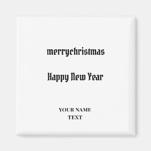 Imán tarjeta de año nuevo simple minimalista añade tu t