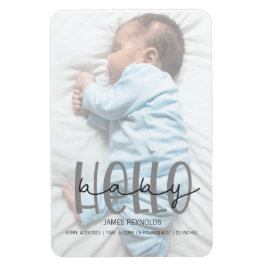 Imán Tarjeta de anuncio de nacimiento de guión gráfico 