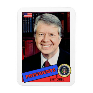Imán Tarjeta de béisbol de Jimmy Carter