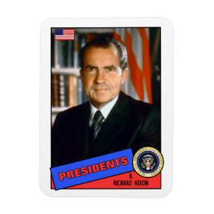 Imán Tarjeta de béisbol de Richard Nixon