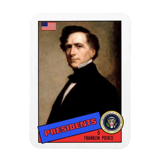 Imán Tarjeta de béisbol Franklin Pierce (Vertical)