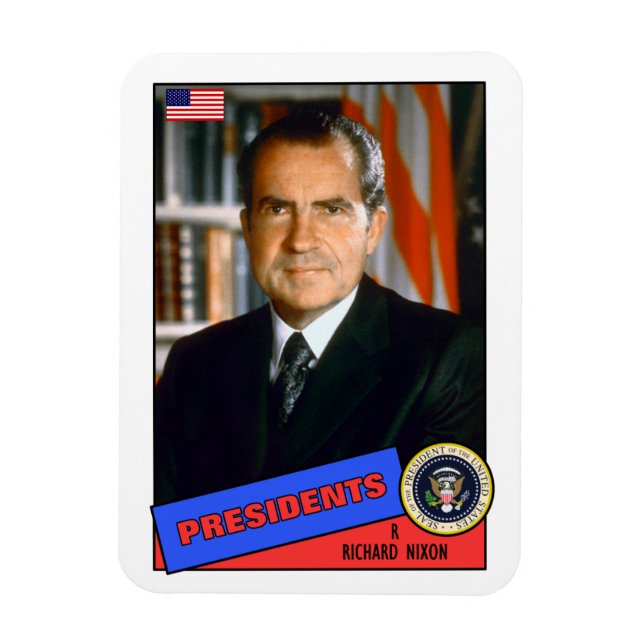 Imán Tarjeta de béisbol Richard Nixon (Vertical)