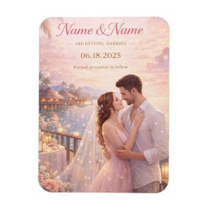 Imán tarjeta de boda