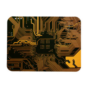Imán Tarjeta de circuito electrónico del Naranja del PC