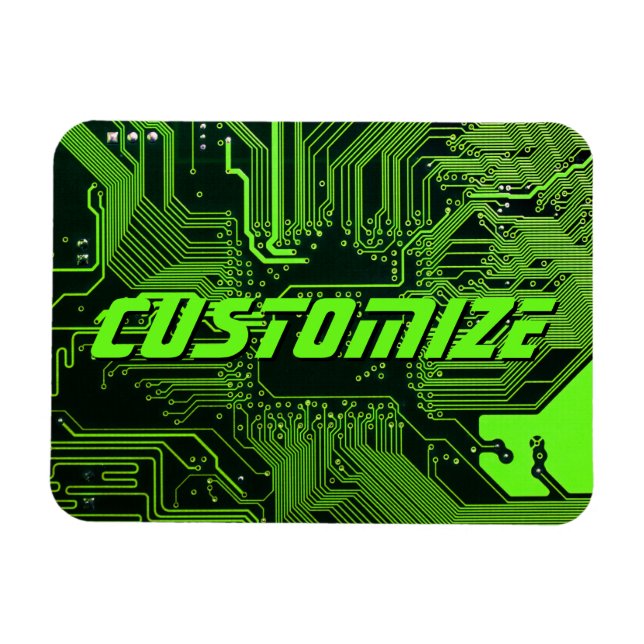 Imán Tarjeta de circuito electrónico verde del Personal (Horizontal)