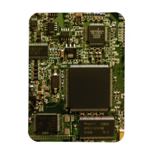 Imán Tarjeta de Circuito Verde Macro   Foto de PCB