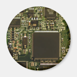 Imán Tarjeta de Circuito Verde Macro   Foto de PCB