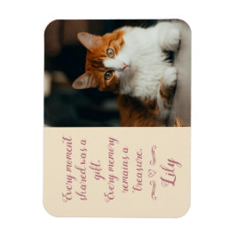 Imán Tarjeta de condolencias por pérdida de gato con fo