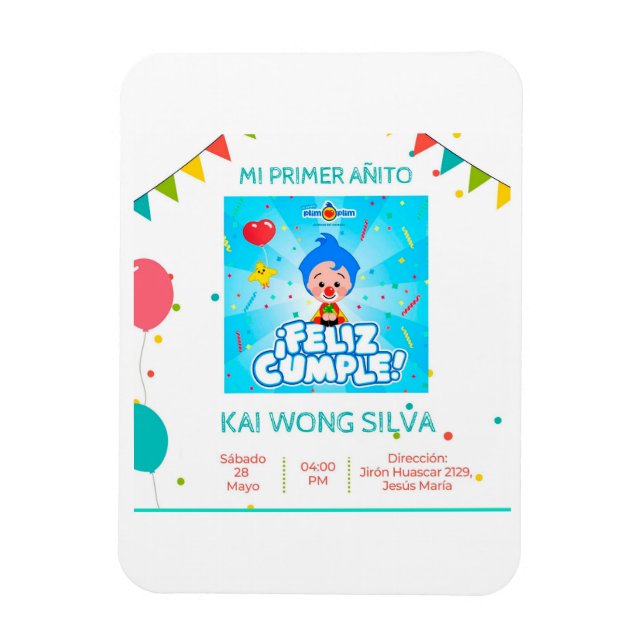 Imán Tarjeta de cumpleaños (Vertical)